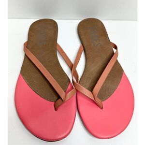 Tkees Sandals Womens Size 5US Leather Countours Pink Brown Slip On